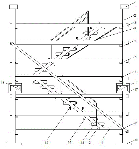 一种建筑施工用安全爬梯的制作方法