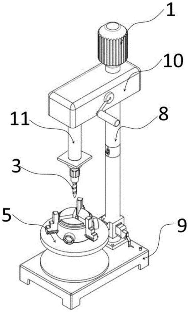一种单槽导电轮定位打孔装置的制作方法