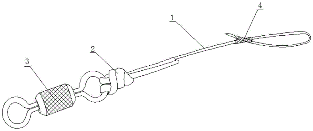 一种改良加大尼龙钓鱼线打结的拉力结构的制作方法