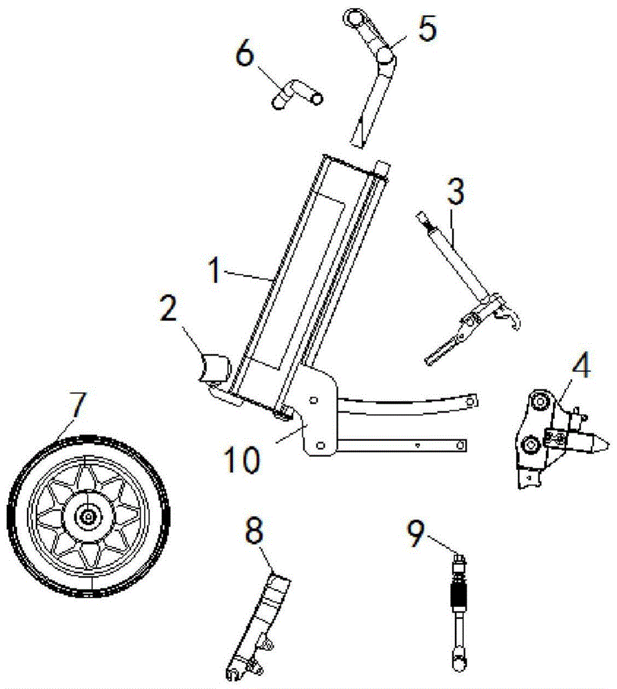 一种车架头管与电池盒有效结合的牵引装置的制作方法
