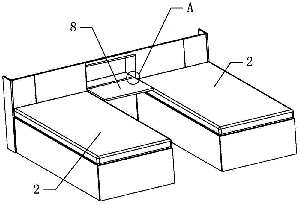 一种可变换双人床的单人床的制作方法