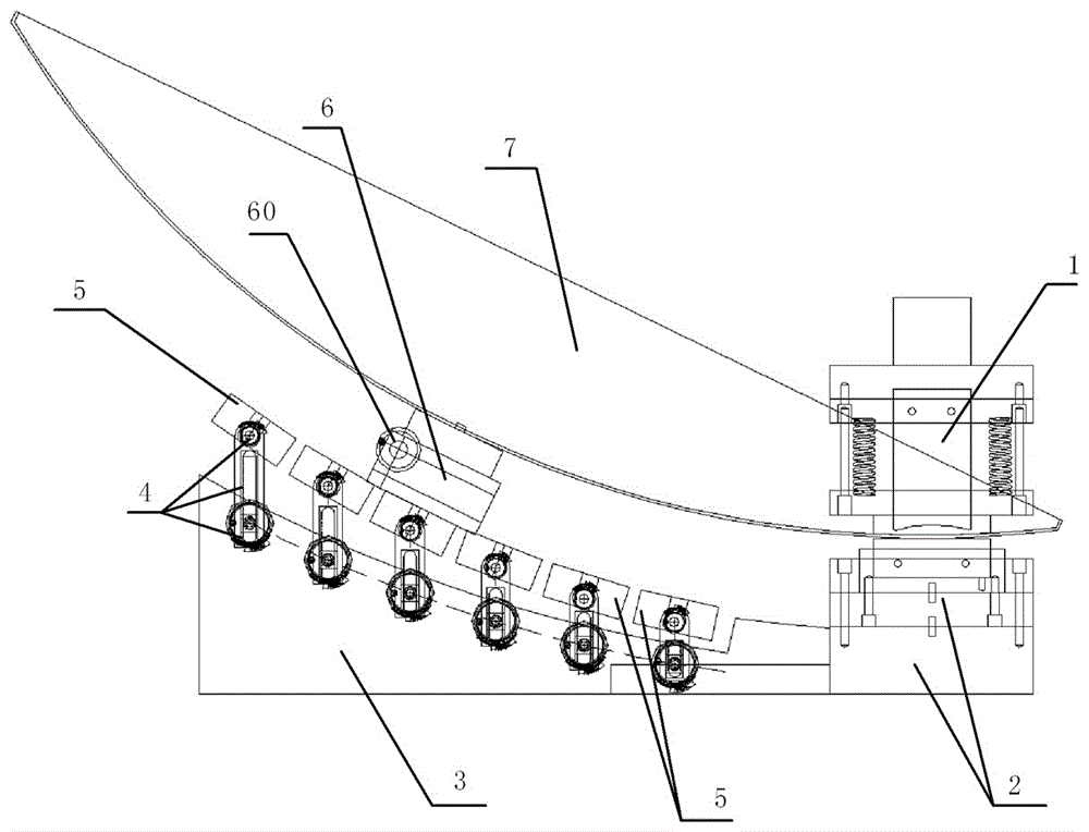 光学镀膜伞弧面开孔模具架的制作方法