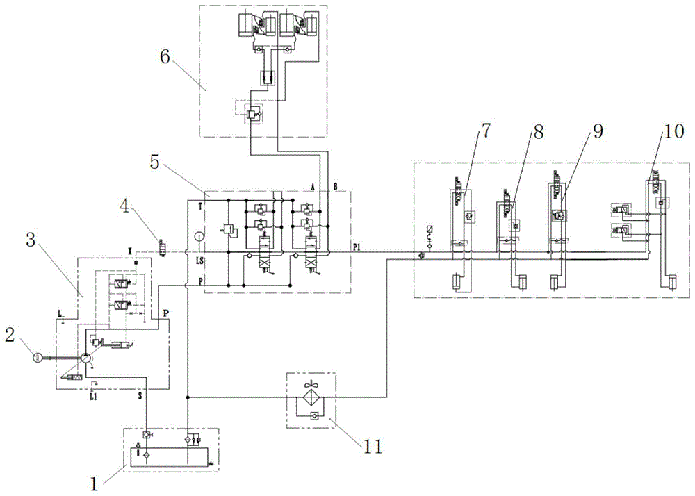 垃圾压缩转运站液压变量控制系统的制作方法
