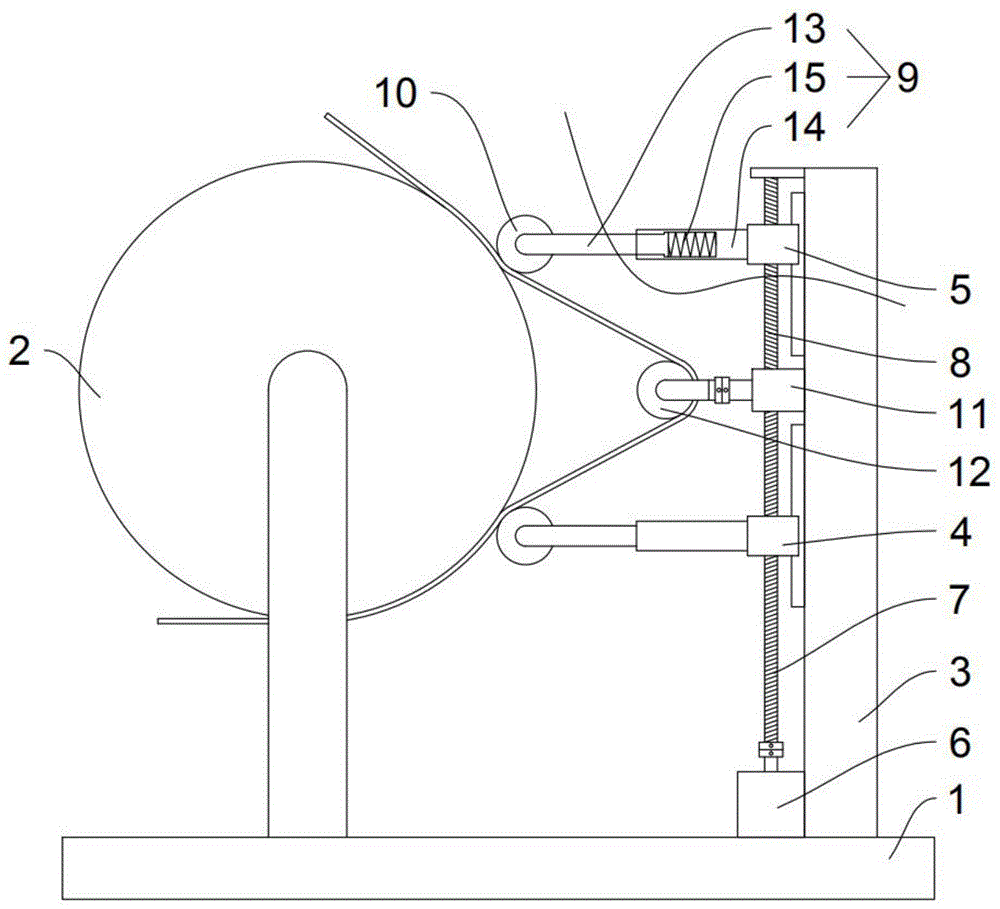 一种变压器箔式绕线机的箔材张紧装置的制作方法