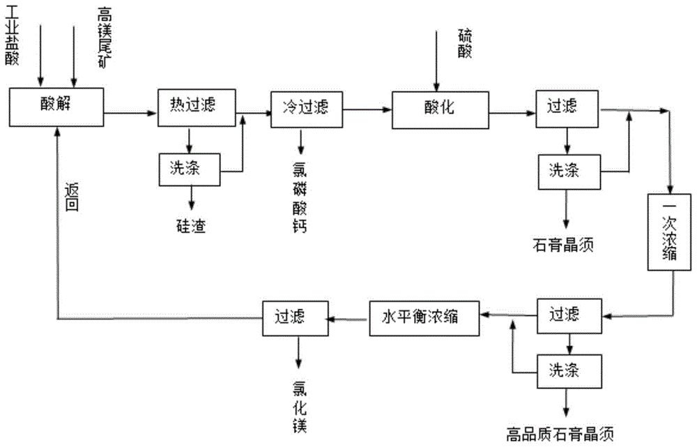 一种循环酸浸高镁磷尾矿的资源化处理方法与流程