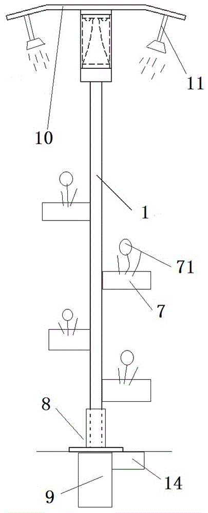 一种新型绿化庭院灯的制作方法