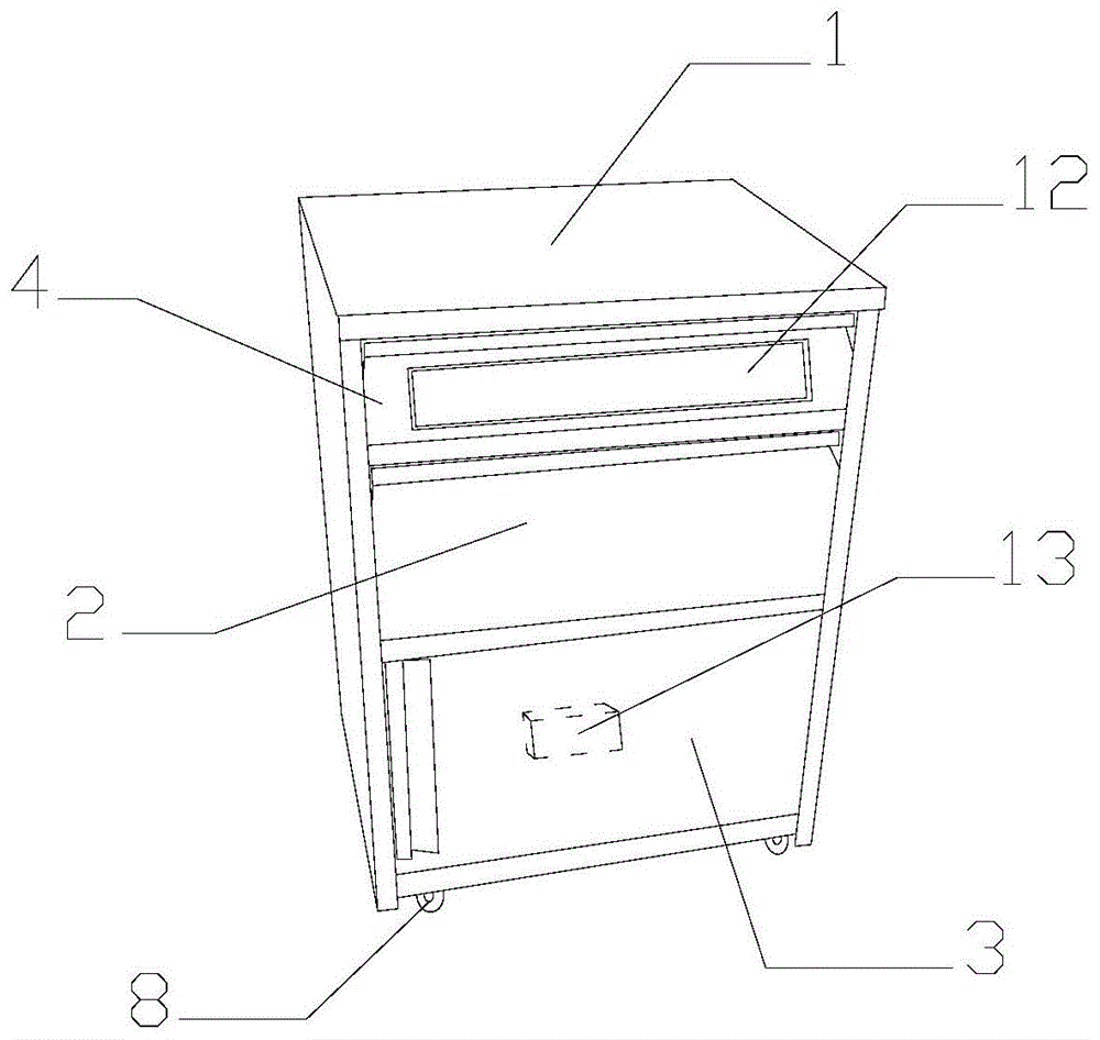 一种智能共享陪护床柜的制作方法