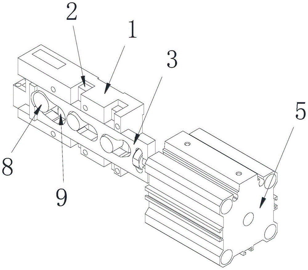 连接器装配测试机用单气缸多方向动作机构的制作方法