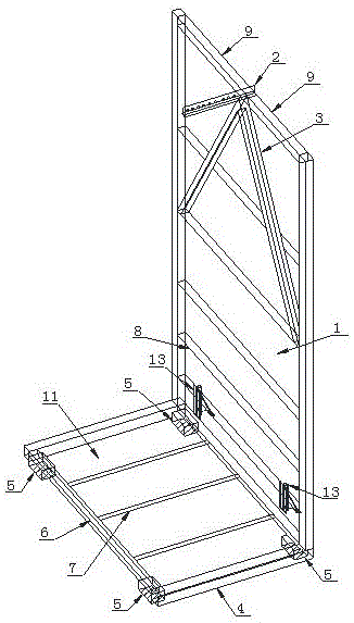 一种玻璃叠放架的制作方法