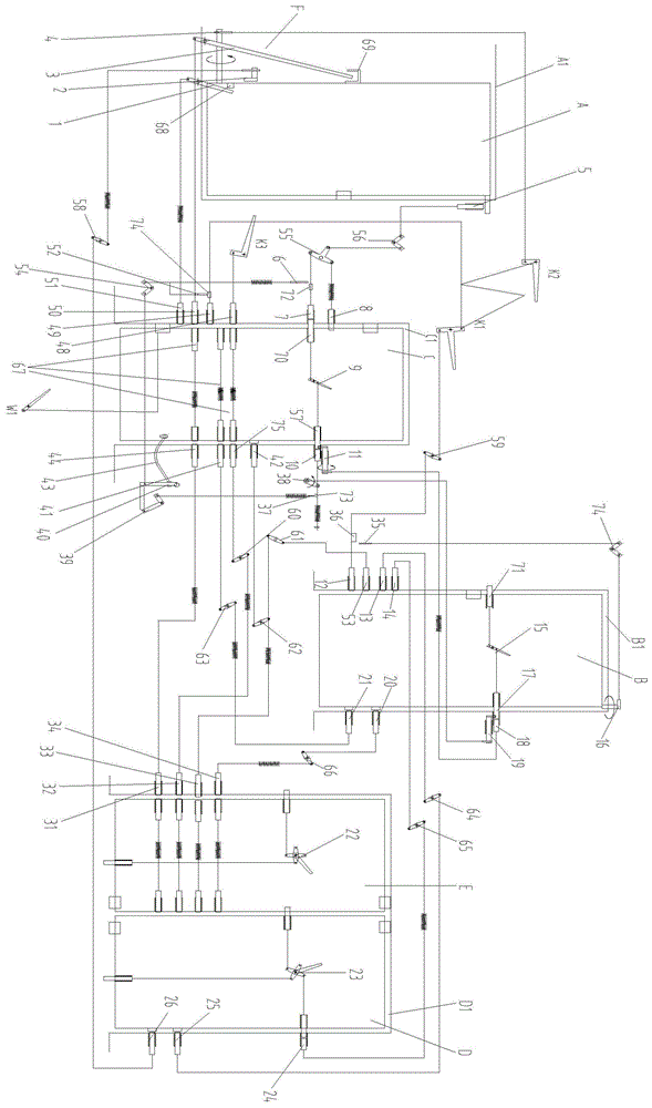 五门互锁系统的制作方法