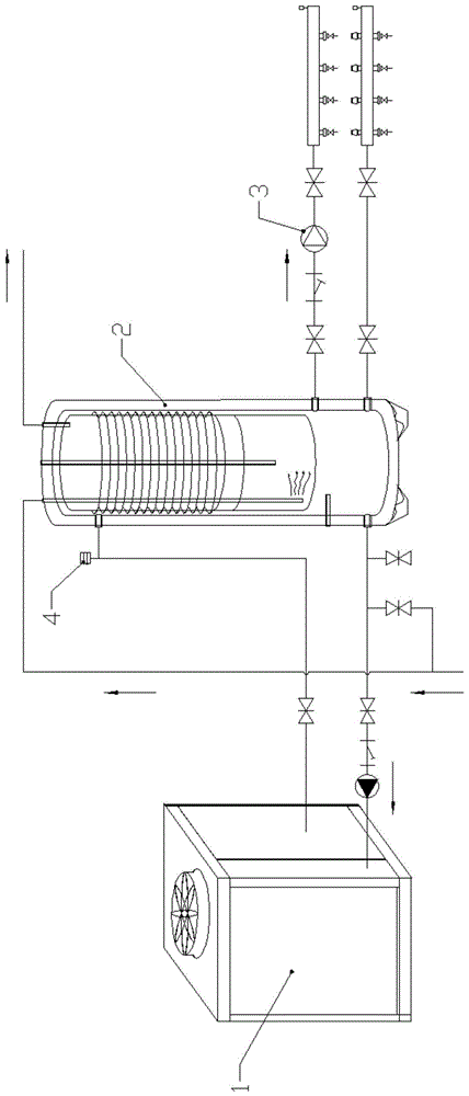 一种多用途空气源热泵换热水箱的制作方法