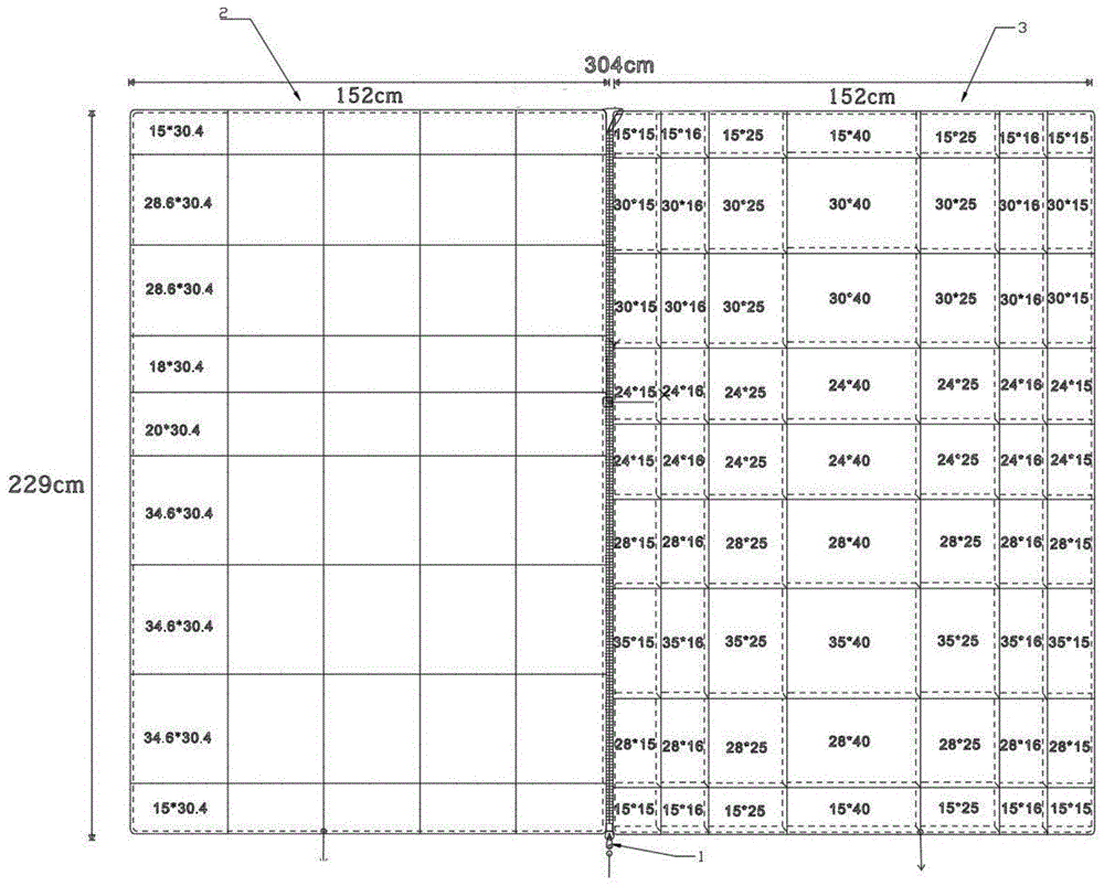 一种可拆卸拉链式羽绒被的制作方法