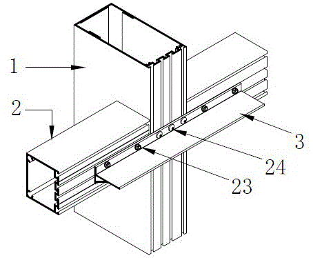 玻璃幕墙中横梁和立柱连接结构的制作方法