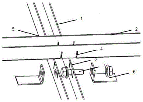 一种隐藏焊点的电梯装潢轿顶框架的连接结构的制作方法