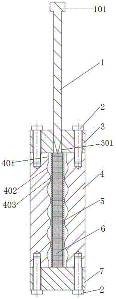 一种钢筋连接用灌浆套筒剪力槽的成型装置及成型方法与流程