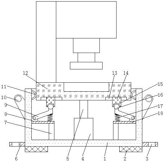 一种具有减震功能的滤材成型挤压装置的制作方法