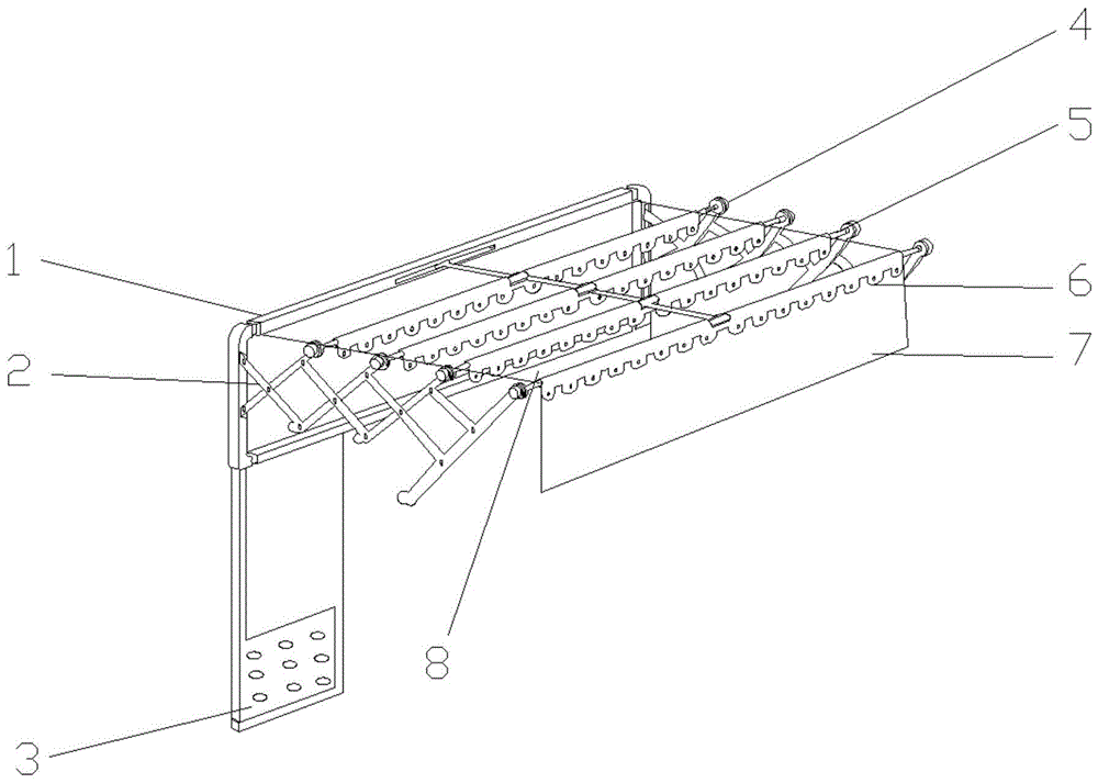 一种阳台挂壁式晾衣架的制作方法