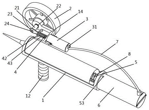 一种可涂直线的递进气压式加压吐胶的玻璃胶枪的制作方法