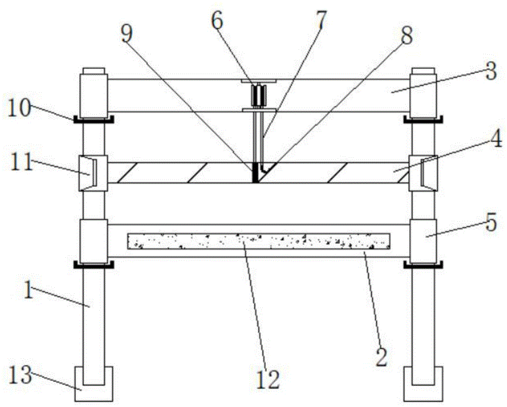 一种房屋建筑施工用的搭载架的制作方法