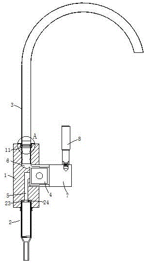 一种进水管和出水管快接的水龙头的制作方法