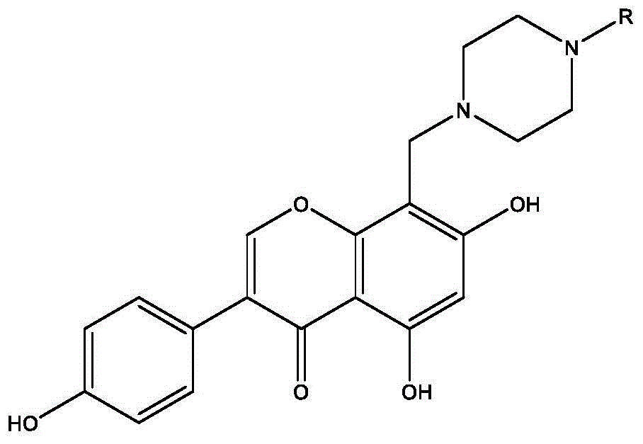 染料木素桥连哌嗪类衍生物合成方法及其抗肿瘤方向应用与流程