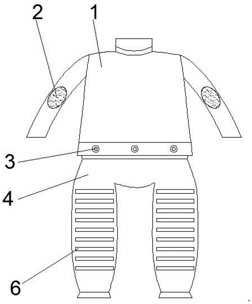 一种供热均匀的登山服的制作方法