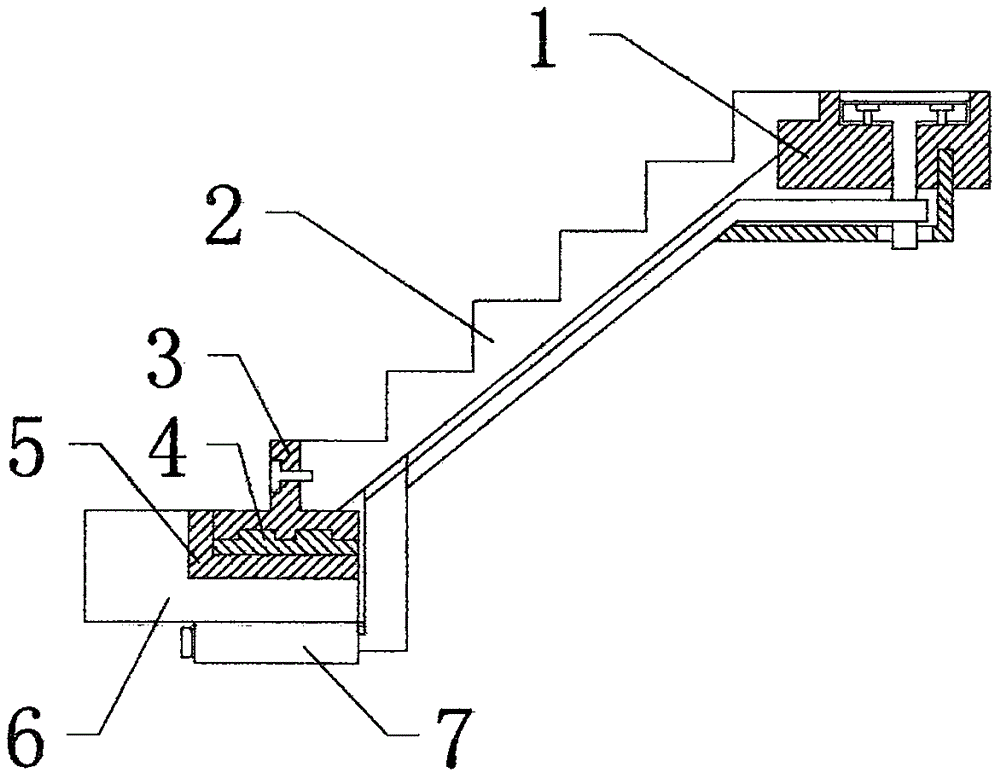 一种钢板抗震滑动支座板式楼梯的制作方法