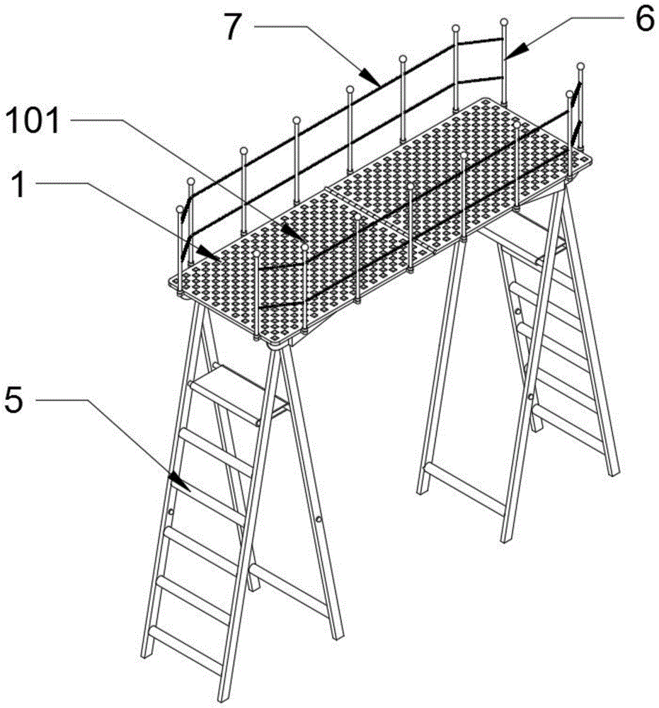 一种建筑物外部施工操作用的快装式平台的制作方法