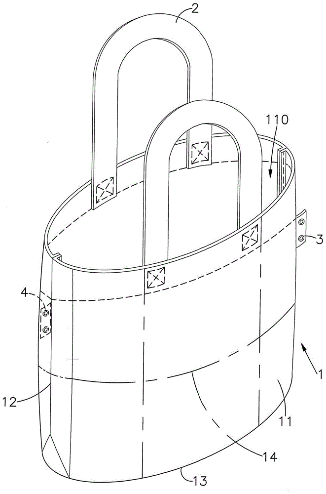 手提袋的变形结构的制作方法