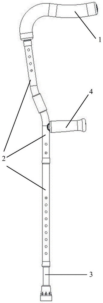 一种可折叠腋下拐杖的制作方法