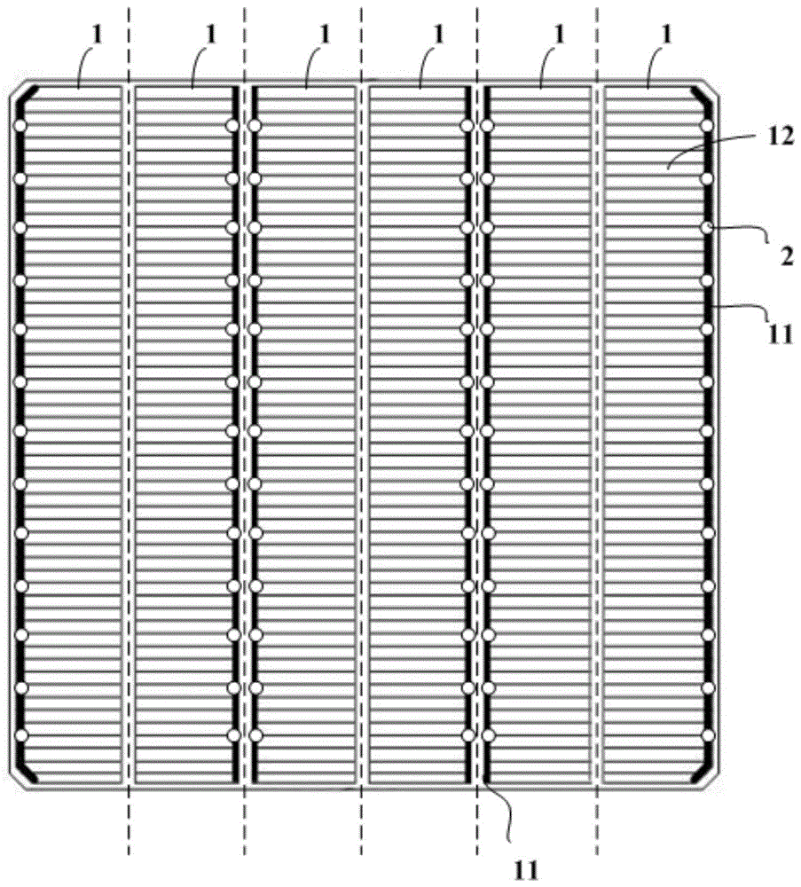 贯孔双面叠瓦太阳能电池组件的制作方法