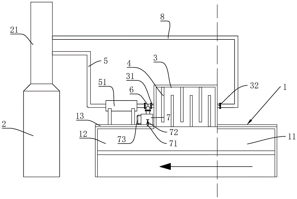 一种隧道窑外排烟气再热脱白系统的制作方法