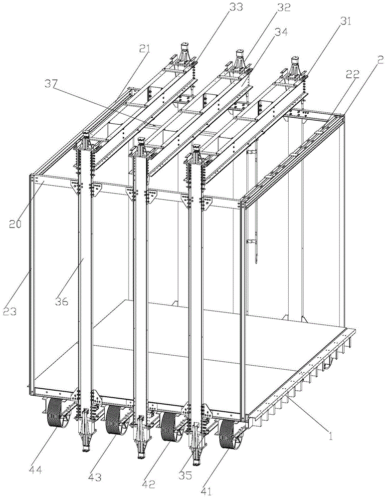 底托式重载电梯的轿厢架结构的制作方法