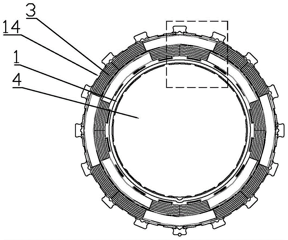 一种外绕电机定子的绕线框架封槽绝缘结构的制作方法