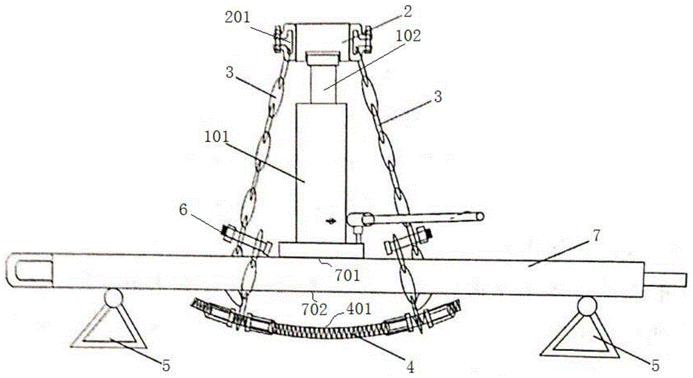 一种煤矿井下单轨吊梁用便携式拿弯装置的制作方法