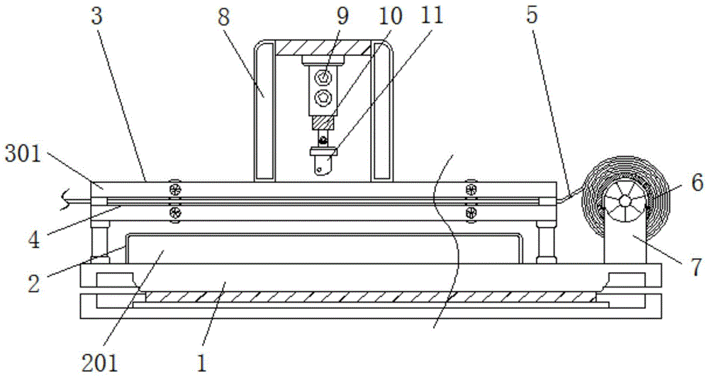 一种织带生产用具有位置调节结构的打标机的制作方法