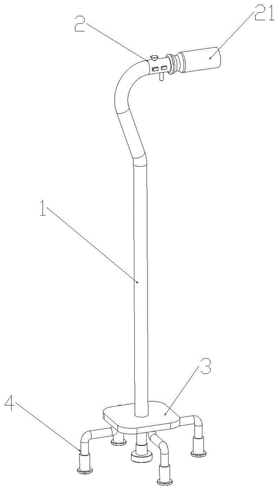 一种帕金森病患者使用的拐杖的制作方法