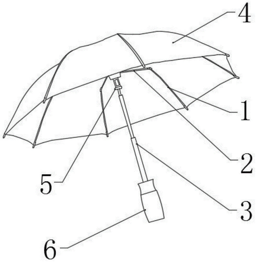 一种把手舒适度好的折伞的制作方法