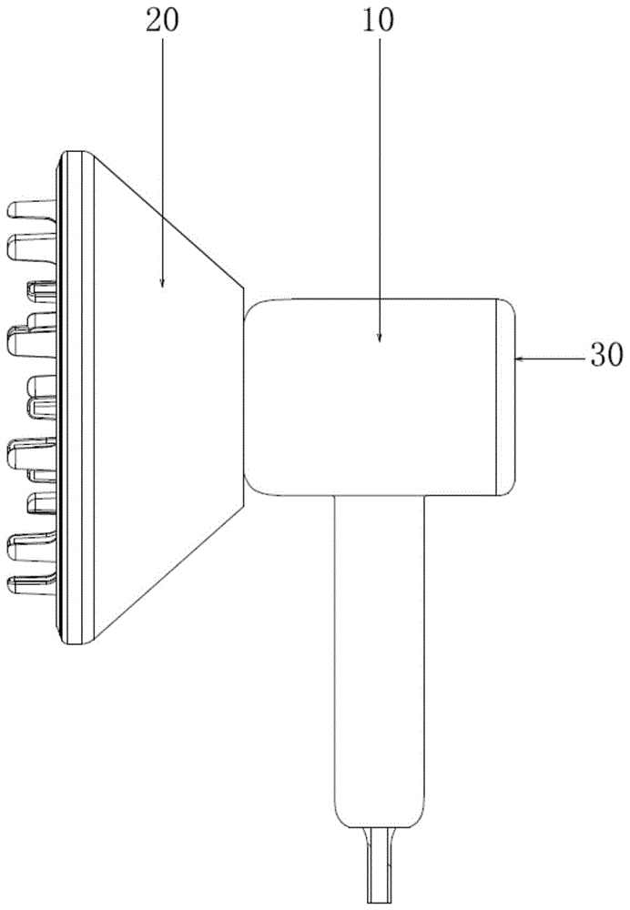 一种可磁吸连接辅助造型工具的吹风机的制作方法