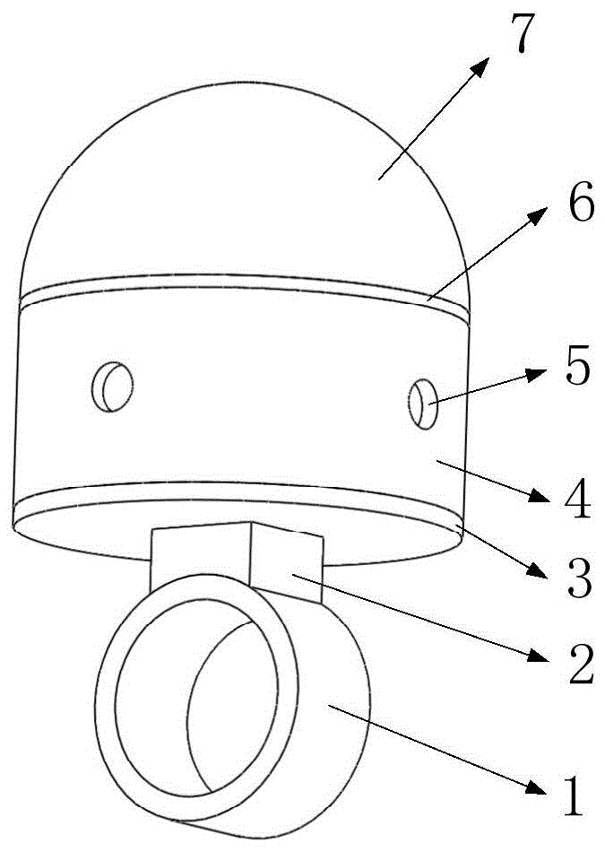 一种降噪环保的摁压式气囊车铃的制作方法