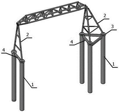 一种采用法兰连接的变电站构支架装配式桩基础的制作方法