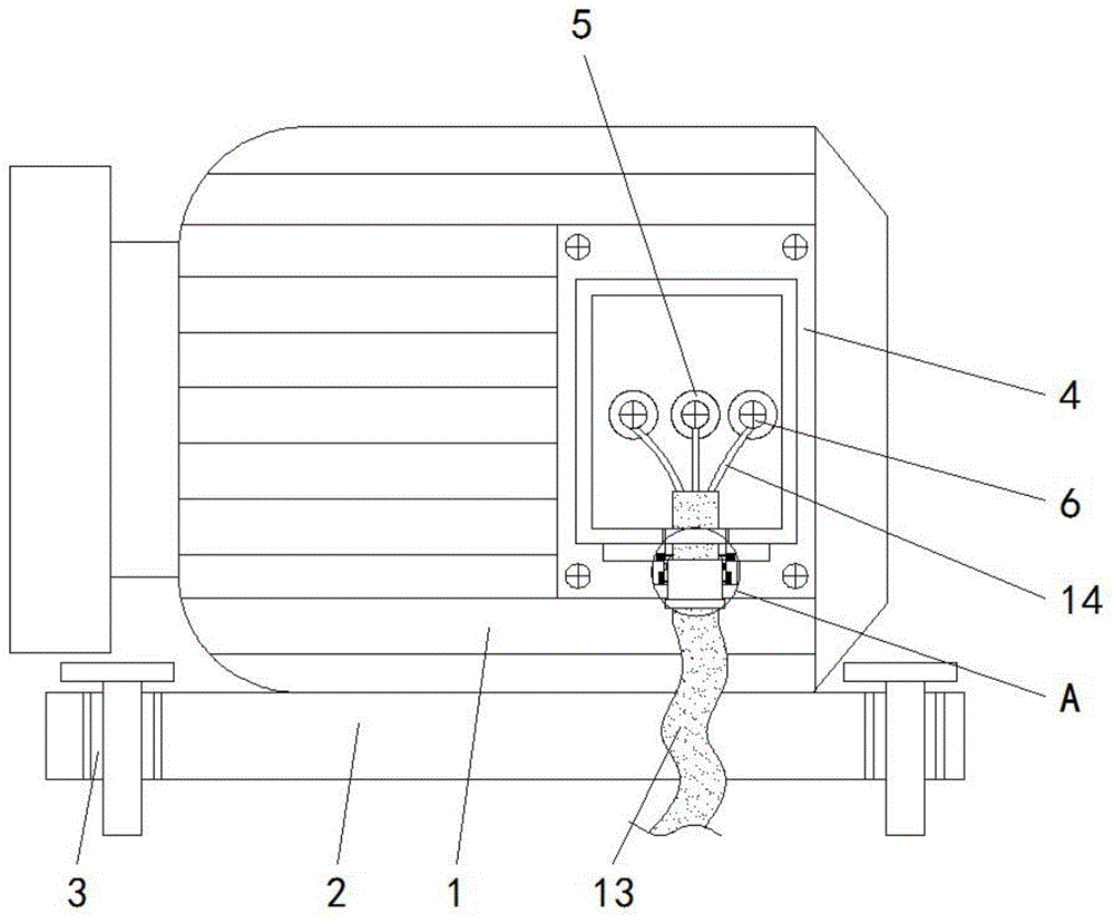 一种便于排线且固线稳固的电机出线组件的制作方法