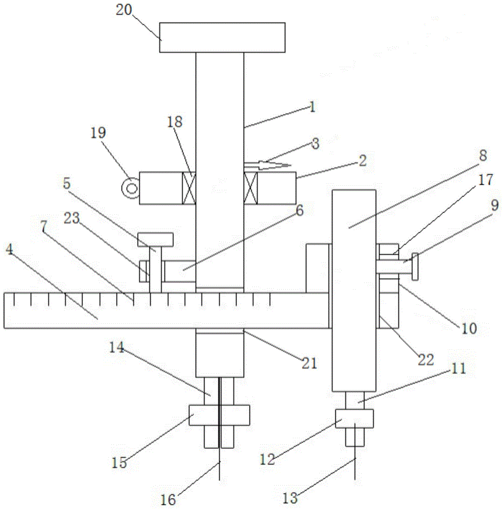 一种数学教学圆弧绘制的圆规的制作方法