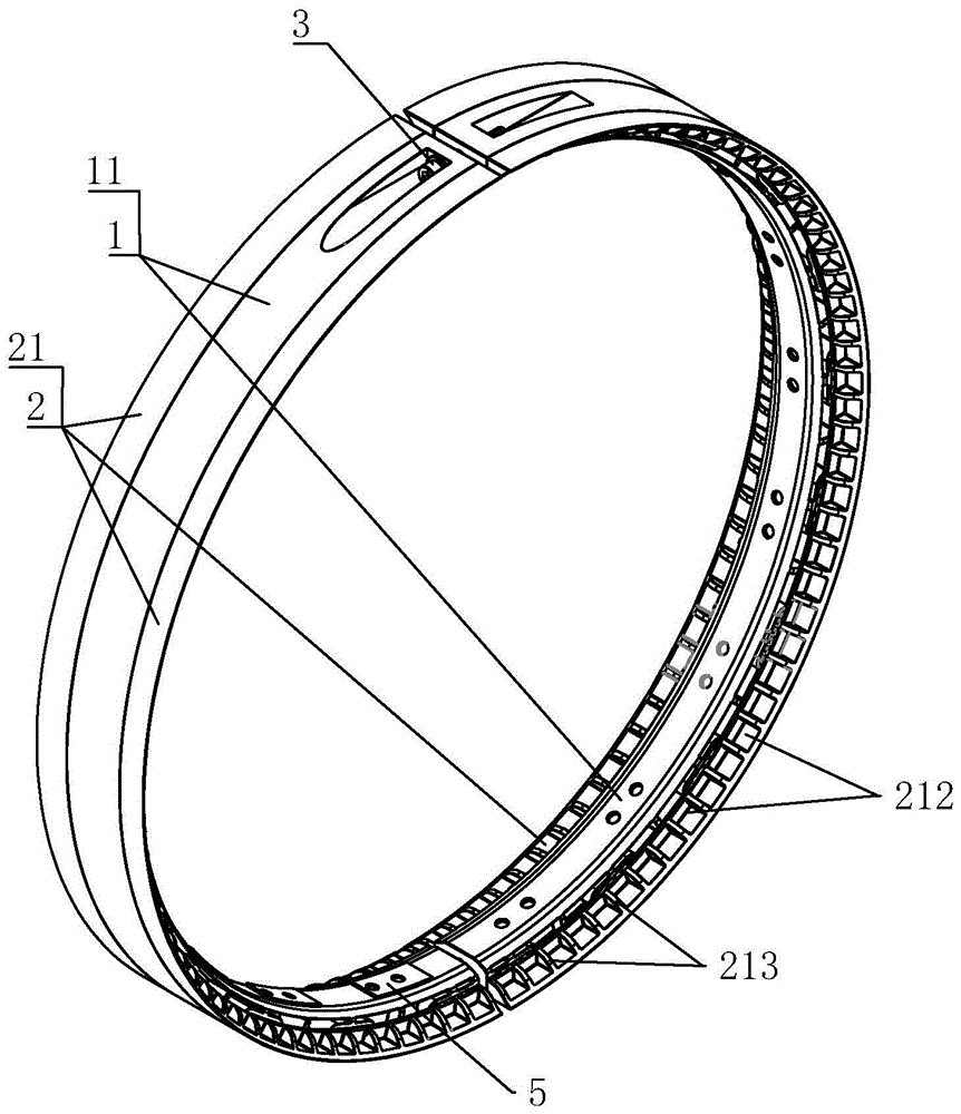 一种适配轮辋凹槽的多环组合式爆胎安全锁的制作方法
