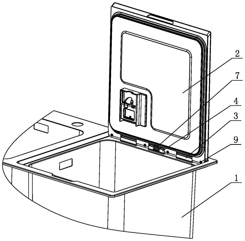 一种阻尼轴安装结构及具有其的水槽式洗碗机的开门装置的制作方法