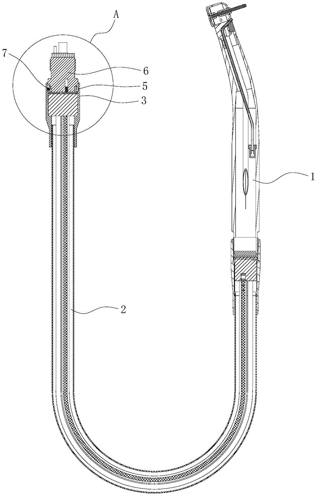 一种一次性使用的牙科手机软管连接结构的制作方法
