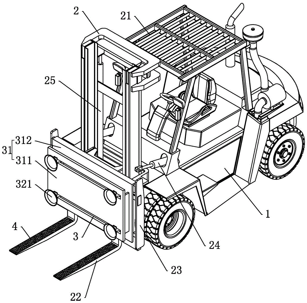一种专用于无托盘货物搬用的叉车的制作方法
