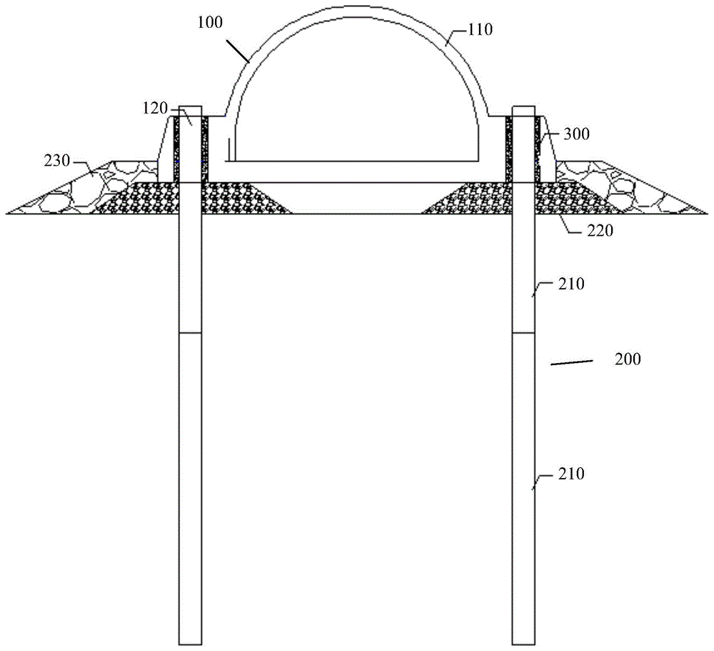 桩承式半圆体防波堤结构的制作方法
