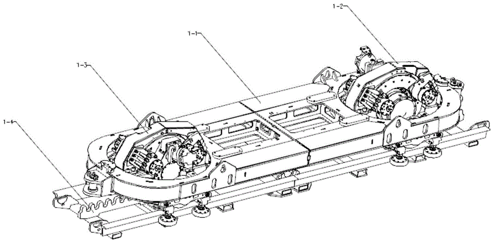 可变换轨距齿轨卡轨车动力单元的制作方法