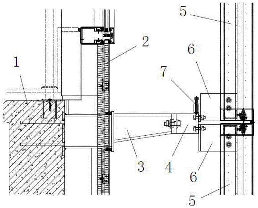 一种单元式穿孔铝板幕墙连接结构的制作方法
